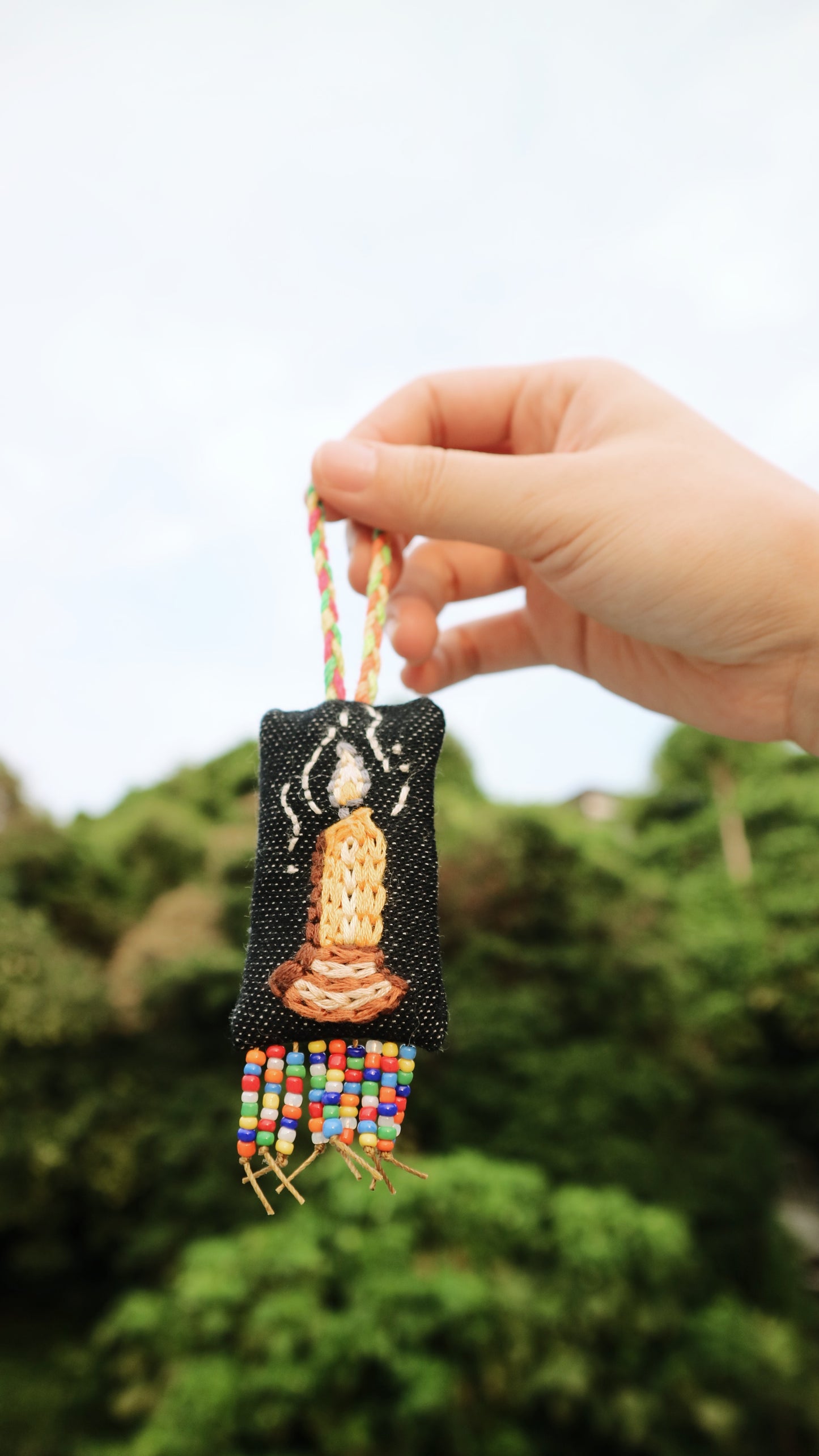 手工刺繡護身香包 Protection Amulet | 附聖木&晶石 | Oddkido Studio
