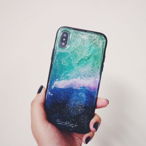 Hello Universe!系列|Aurora Night Sky|手繪油畫風手機殼